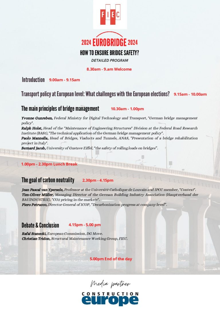 Colloque Le Pont Eurobridge 2024 Program